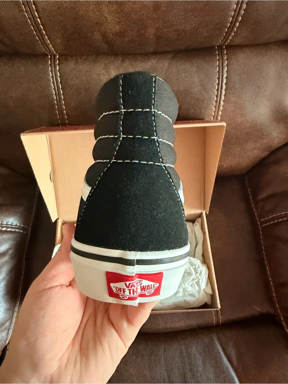 •VANS• Sk8-Hi Black/Black/White Shoes Sneakers >> NIB >> Off the Wall